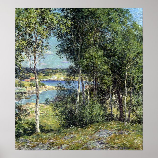 Willard L. Metcalf A Birches-familjen Poster (Framsidan)