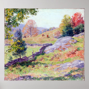 Willard Leroy Metcalf Hillside Pastures Poster
