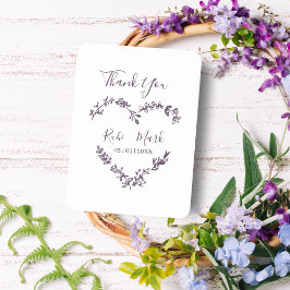 Willblommor Heart och Tack Quote Stämpel