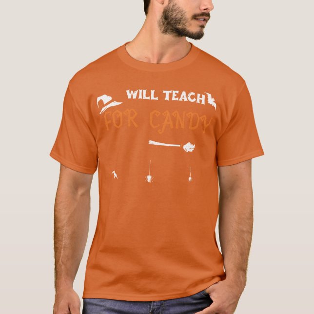 Willeach For Candy Halloween T Shirt (Framsida)