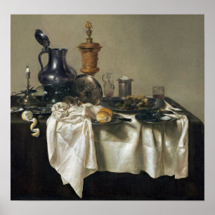 Willem Claesz Heda Banquet Biet med Mince Paj Poster