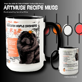 WILLEM den svarta Chow Art Muse Recept Mugg