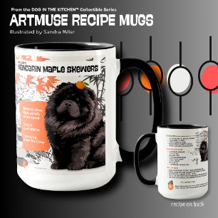 WILLEM den svarta Chow Art Muse Recept Mugg