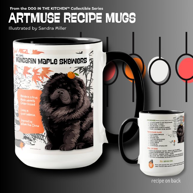 WILLEM den svarta Chow Art Muse Recept  Mugg (Skapare uppladdad)