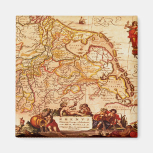 Willem Janszoon Blaeu Antique German Karta Magnet