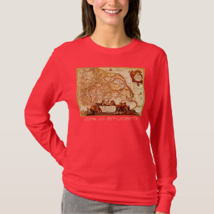 Willem Janszoon Blaeu Old German Karta Collection Tee Shirt