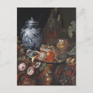 Willem Kalf still Life with Dutch Faience Burk Pos Vykort