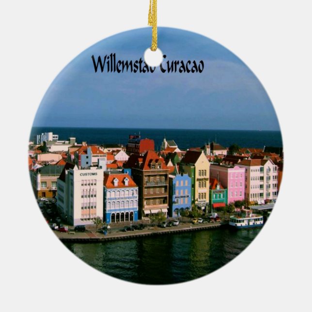 Willemstad Curacao Julgransprydnad Keramik (Baksidan)