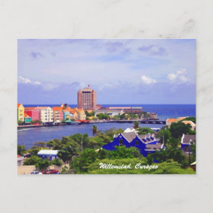Willemstad Curacao på vykort
