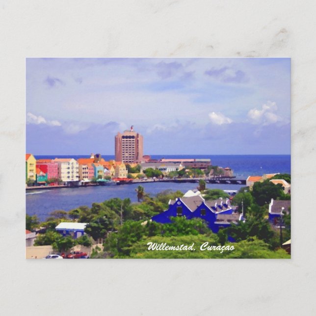 Willemstad Curacao på vykort (Framsida)