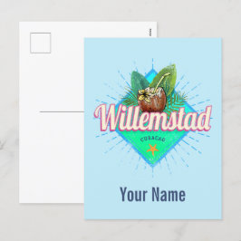 Willemstad Curacao Vacation Vintage Västindien Helg Vykort