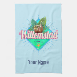Willemstad Curacao Vacation Vintage Västindien Kökshandduk