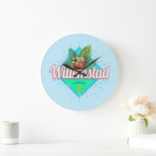 Willemstad Curacao Vacation Vintage Västindien Stor Klocka
