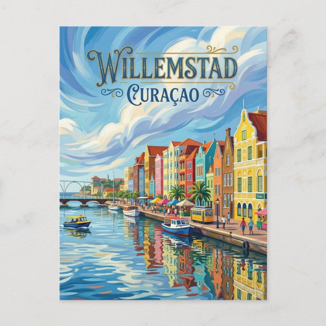 Willemstad Curaçao Vykort (Framsida)