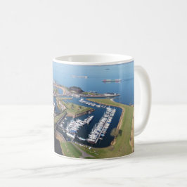 Willemstad Nederland drone overzicht. Kaffemugg