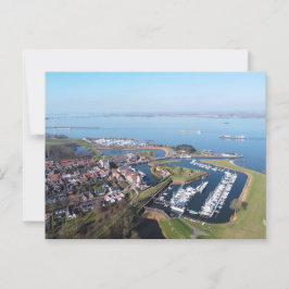 Willemstad Nederland drone overzicht. Vykort
