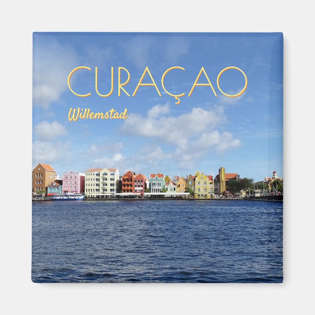 Willemstads Skyline (anpassadet) Magnet (Framsidan)
