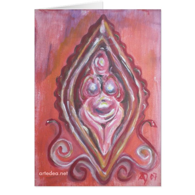 Willendorferin - Grußkarten Hälsningskort (Framsidan)