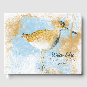 Willet Shorebird Beach Coastal Art Vacation Rental Gästböcker