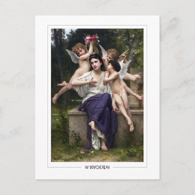 William-Adolphe Bouguereau #155 - Finkonst Vykort (Framsida)