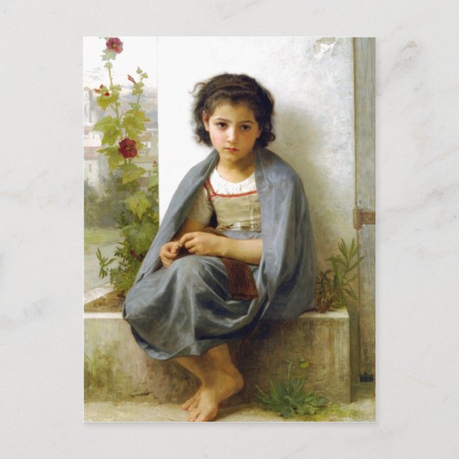 William-Adolphe Bouguereau (1825-1905) - Littl Vykort (Framsida)