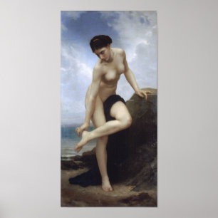 William-Adolphe Bouguereau-After Bath Poster