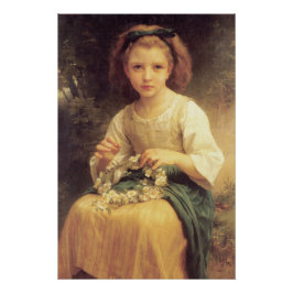William-Adolphe Bouguereau Child Braiding a Krona Perfect Poster