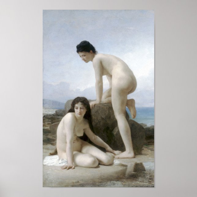 William-Adolphe Bouguereau-Les Deux Baigneuses Poster (Framsidan)