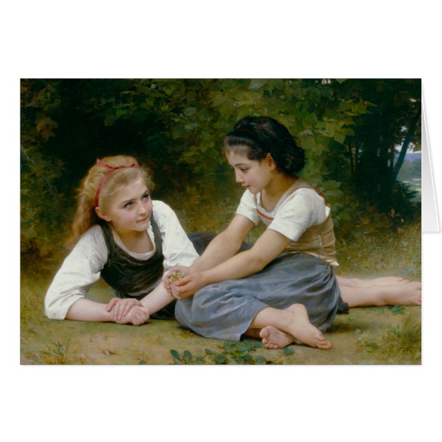 William-Adolphe Bouguereau - Nöt Gatherers Hälsningskort (Framsidan Horizontal)
