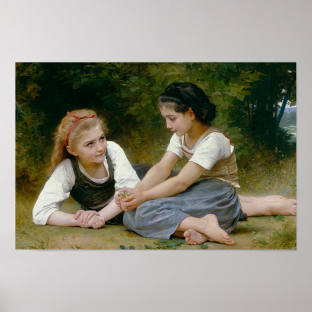 William-Adolphe Bouguereau - Nöt Gatherers Poster (Framsidan)
