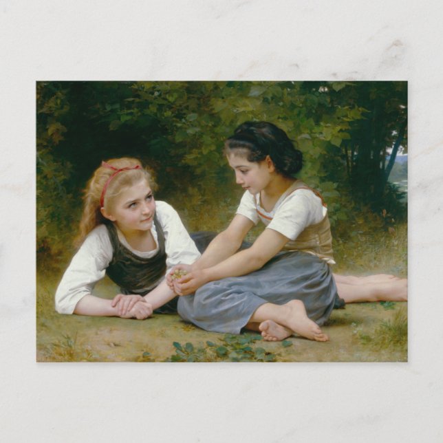 William-Adolphe Bouguereau - Nötplockerskor Vykort (Framsida)