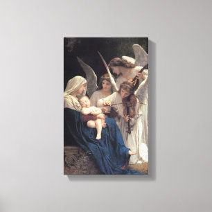 William-Adolphe Bouguereau - sång av änglar Canvastryck