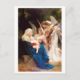 William-Adolphe Bouguereau SÅNG OF ÄNGLAR 1881 Helg Vykort