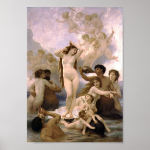 William-Adolphe Bouguereau-The Birth of Venus Poster