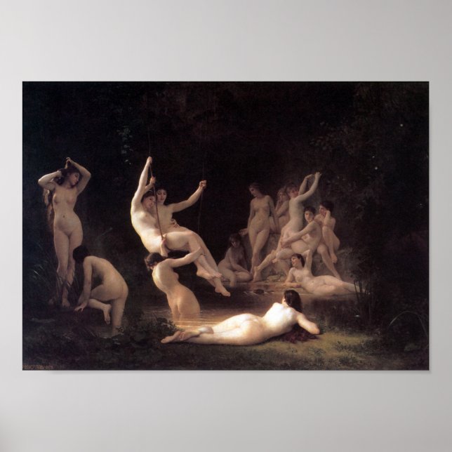 William-Adolphe Bouguereau-The Nymphaeum Poster (Framsidan)