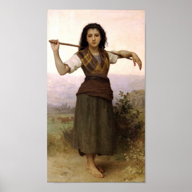 William-Adolphe Bouguereau-The Shepherdess Poster (Framsidan)