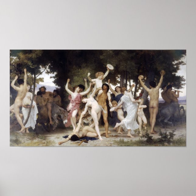 William-Adolphe Bouguereau-The Youth of Bacchus Poster (Framsidan)