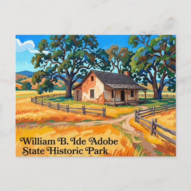 William B. Ide Adobe State Historic Park Vykort (Framsida)