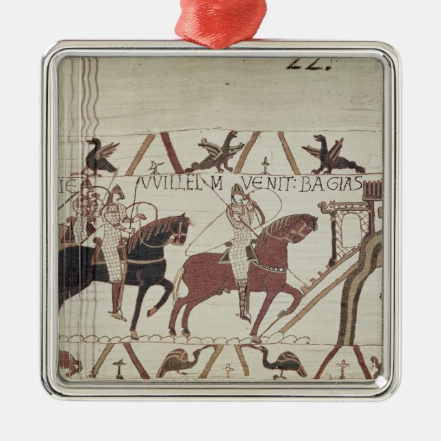 William besegraren ankommer på Bayeux Julgransprydnad Metall (Framsidan)