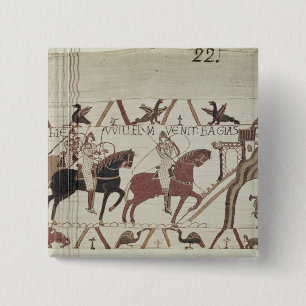 William besegraren ankommer på Bayeux Knapp