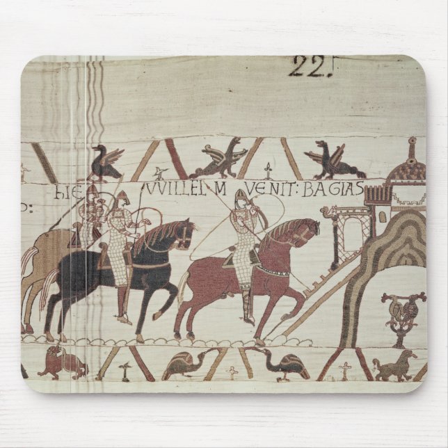 William besegraren ankommer på Bayeux Musmatta (Framsidan)