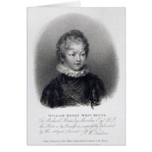 William Betty, 1805 Hälsningskort