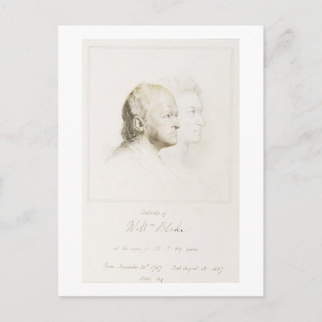 William Blake (1757-1827) in Youth and Age (graphi Vykort (Framsida)