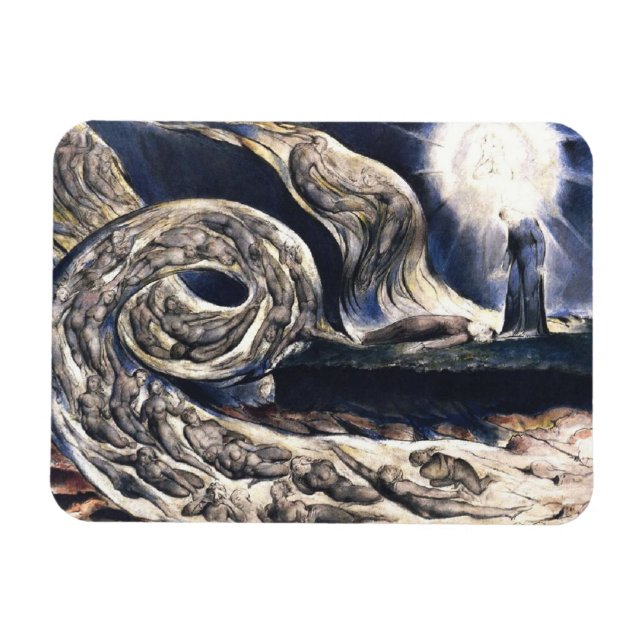 William Blake Älskare Whirlwind illustrerar helvet Magnet (Horisontell)
