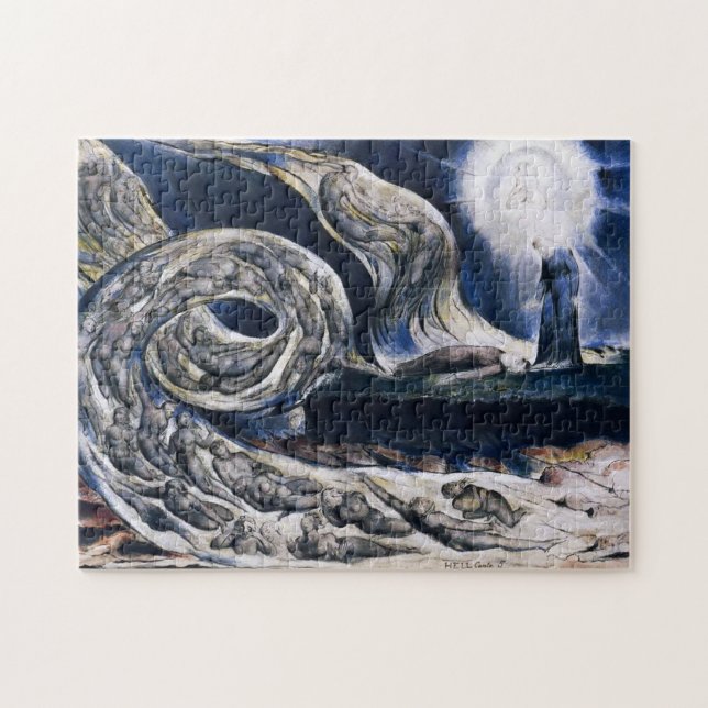 William Blake älskareWhirlwindpussel Pussel (Horisontell)