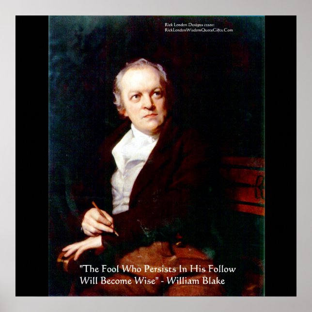 William Blake "Bli vis" Visdomsaffischer Poster (Framsidan)