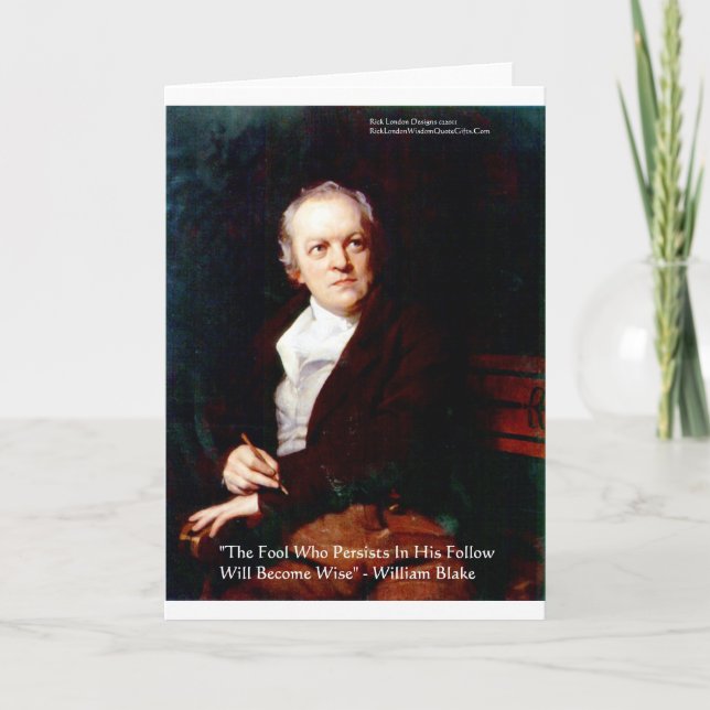 William Blake "Bli vis" Visdomspresentidéer Kort (Framsida)