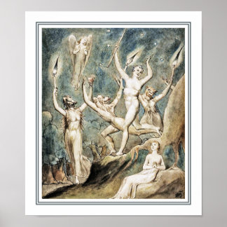 William Blake: Comus med hans avslöjare Poster