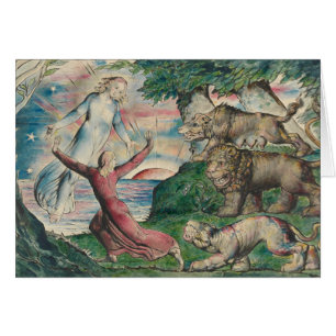 William Blake - Dante Running från de tre Beastern Hälsningskort