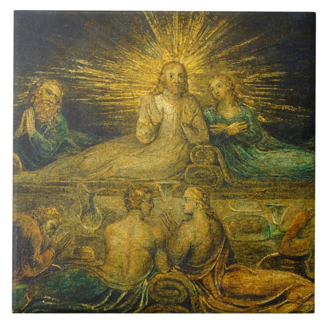 William Blake | den sist kvällsmålet, 1799 Kakelplatta (Framsidan)
